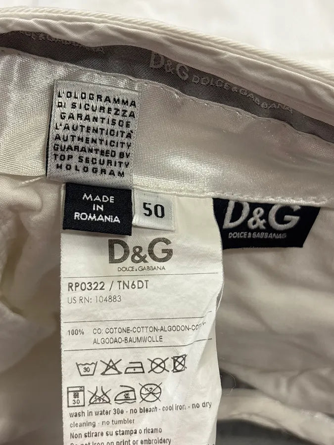 2000s Dolce & Gabbana Creamy Cargo Shorts FedZEno 8