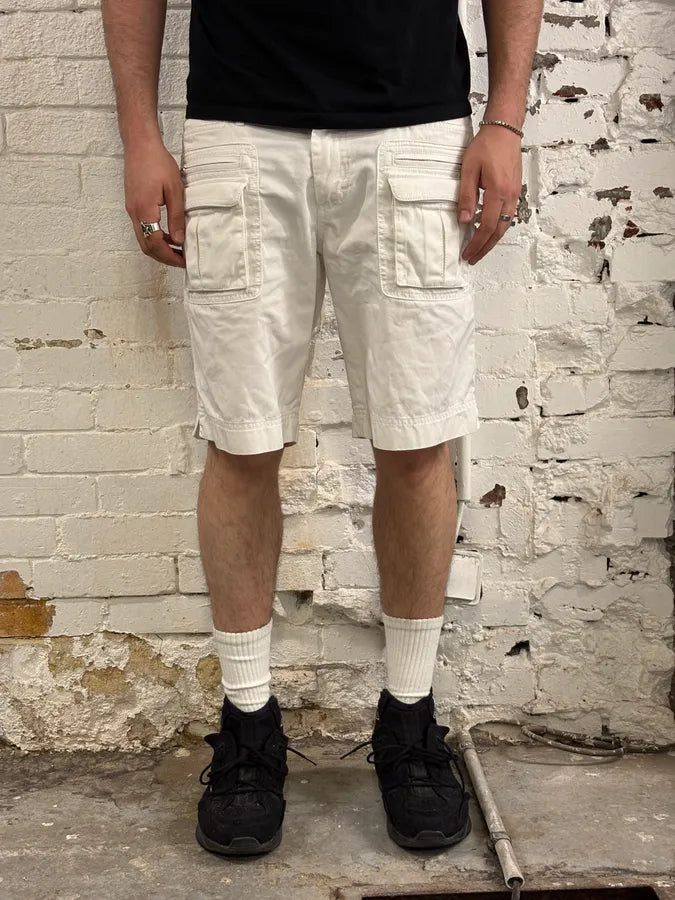 2000s Dolce & Gabbana Creamy Cargo Shorts FedZEno 0