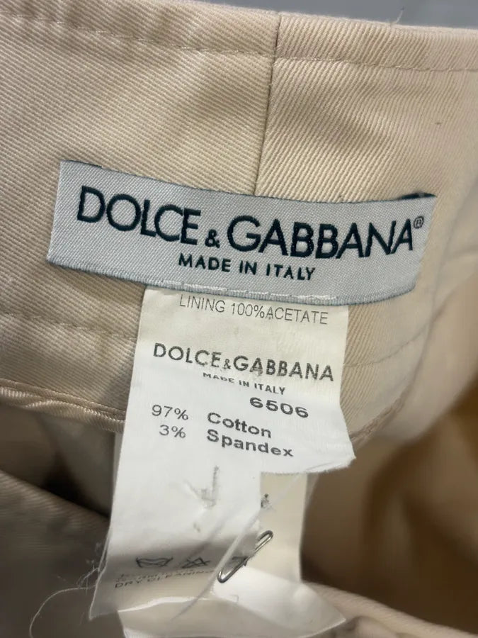 1990s Dolce & Gabbana Creamy Flared Pants QhzolCk 8