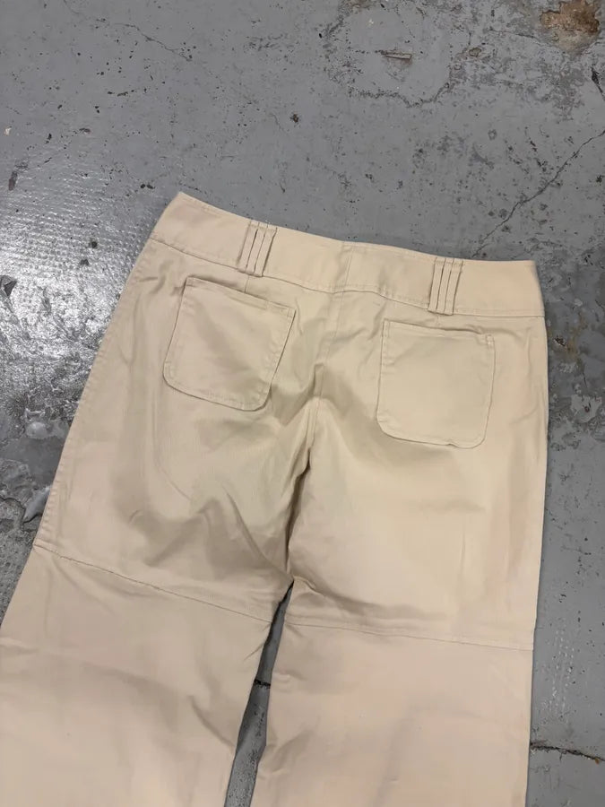 1990s Dolce & Gabbana Creamy Flared Pants QhzolCk 6