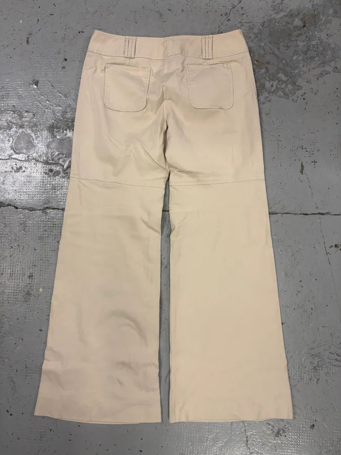 1990s Dolce & Gabbana Creamy Flared Pants QhzolCk 5