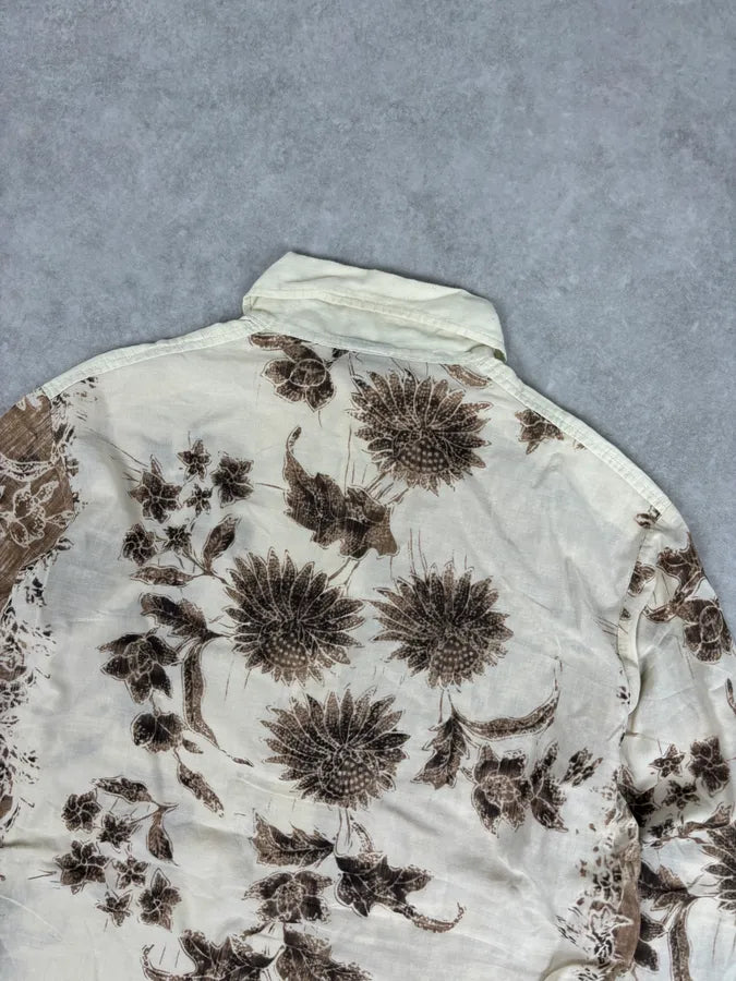SS2004 Dolce & Gabbana Cream Cotton Floral Shirt jiLYmtr 6