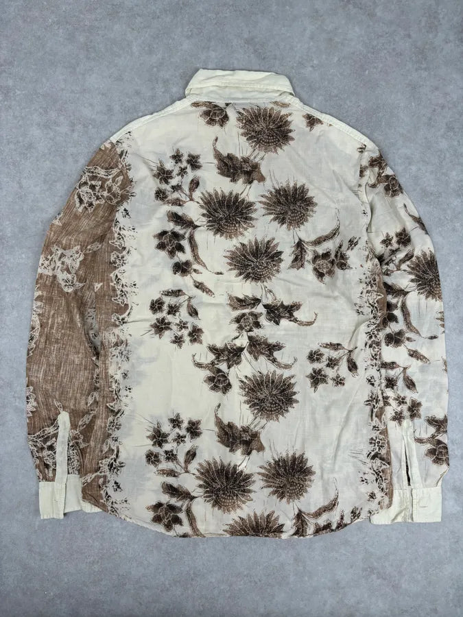 SS2004 Dolce & Gabbana Cream Cotton Floral Shirt jiLYmtr 5