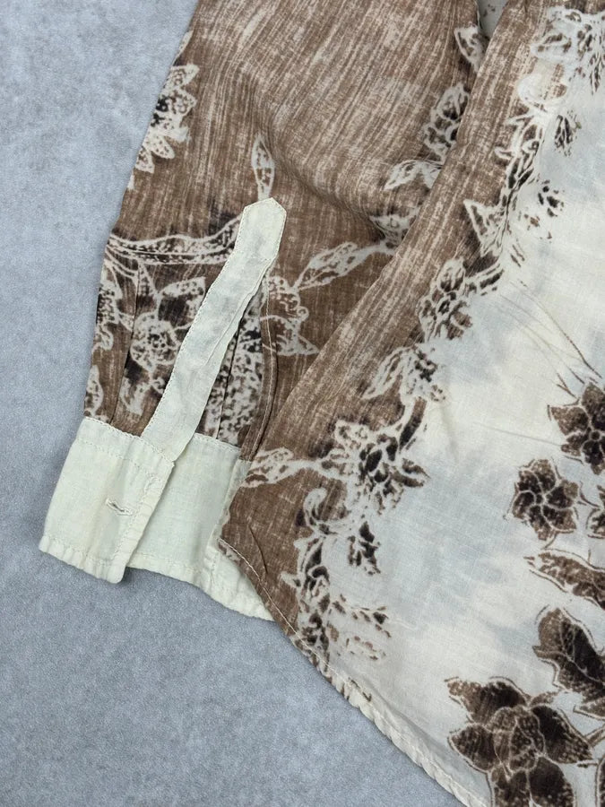 SS2004 Dolce & Gabbana Cream Cotton Floral Shirt jiLYmtr 9