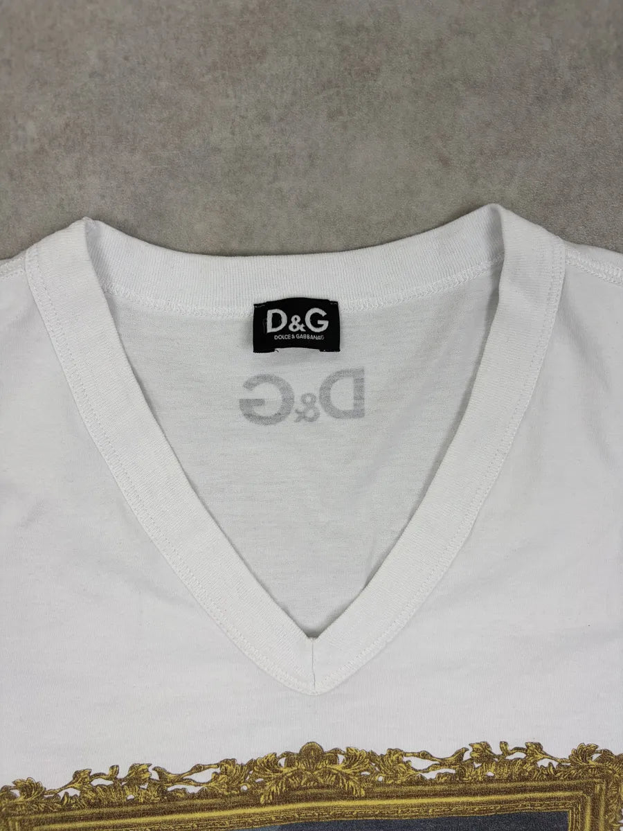 2000s Dolce & Gabbana White Leonidas Aux Thermopyles T-Shirt VIMwYcT 5