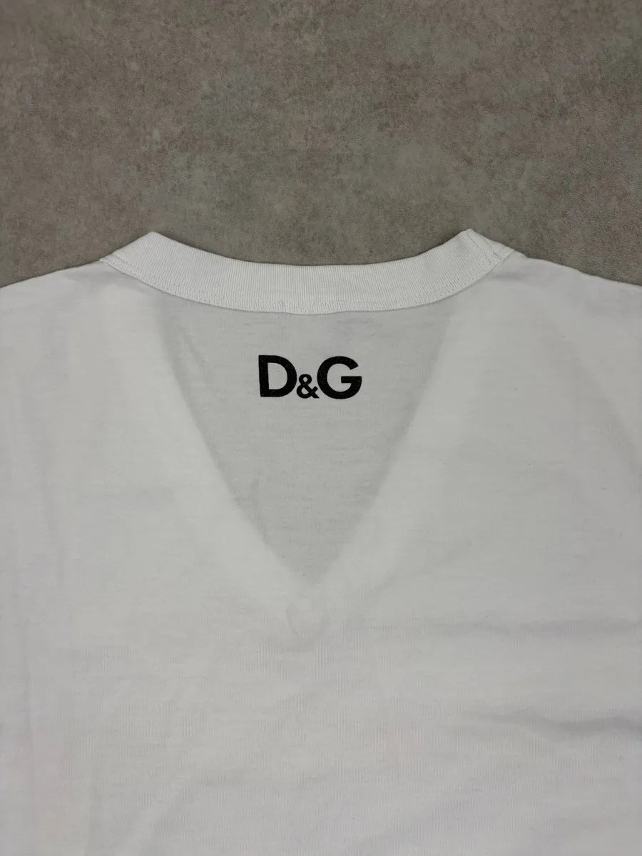 2000s Dolce & Gabbana White Leonidas Aux Thermopyles T-Shirt VIMwYcT 7