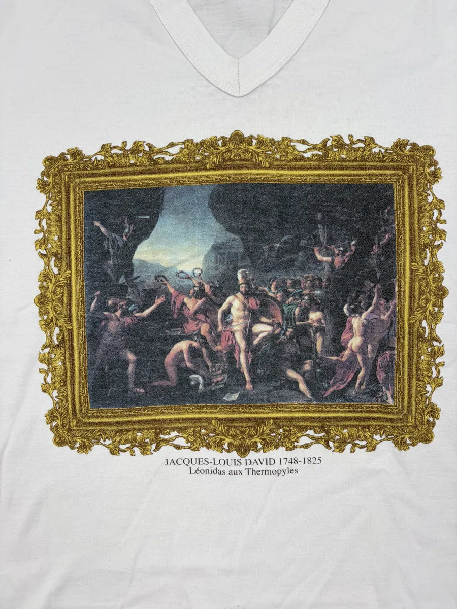 2000s Dolce & Gabbana White Leonidas Aux Thermopyles T-Shirt VIMwYcT 4
