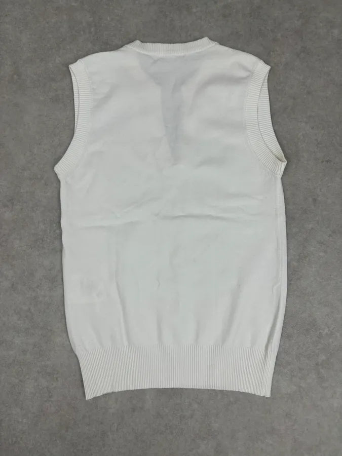 SS2006 Dolce & Gabbana White Sleeveless Logo Sweater mGXAKJG 4