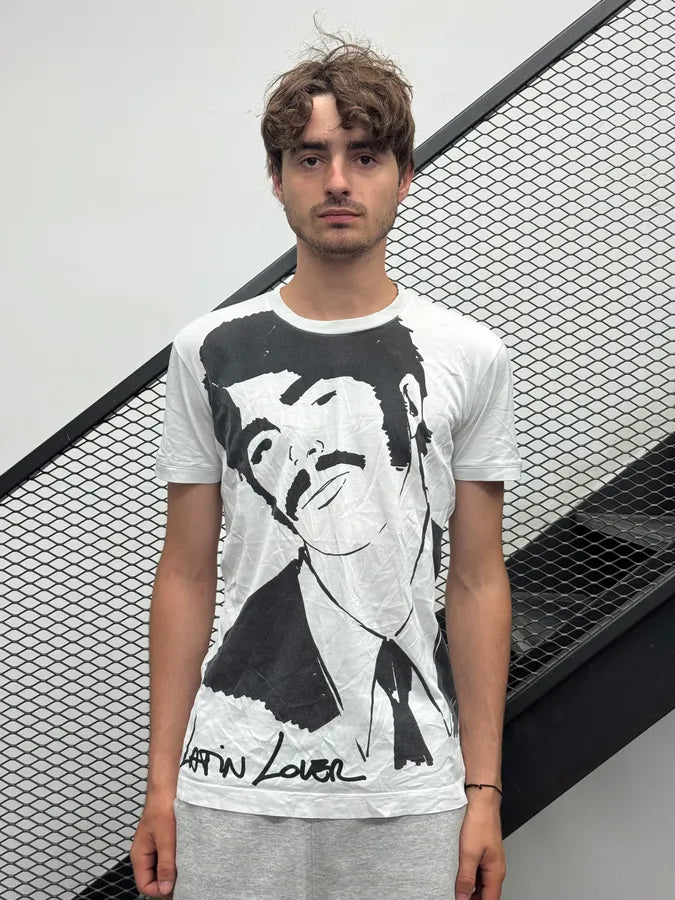 2000s Dolce & Gabbana Latin Lover White Human T-Shirt GrDyGeK 3