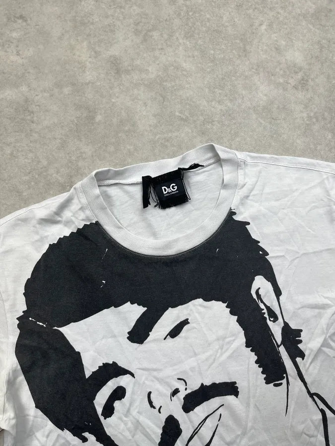 2000s Dolce & Gabbana Latin Lover White Human T-Shirt GrDyGeK 5