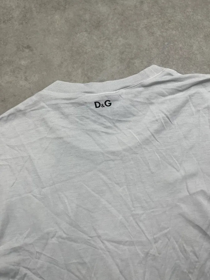 2000s Dolce & Gabbana Latin Lover White Human T-Shirt GrDyGeK 6