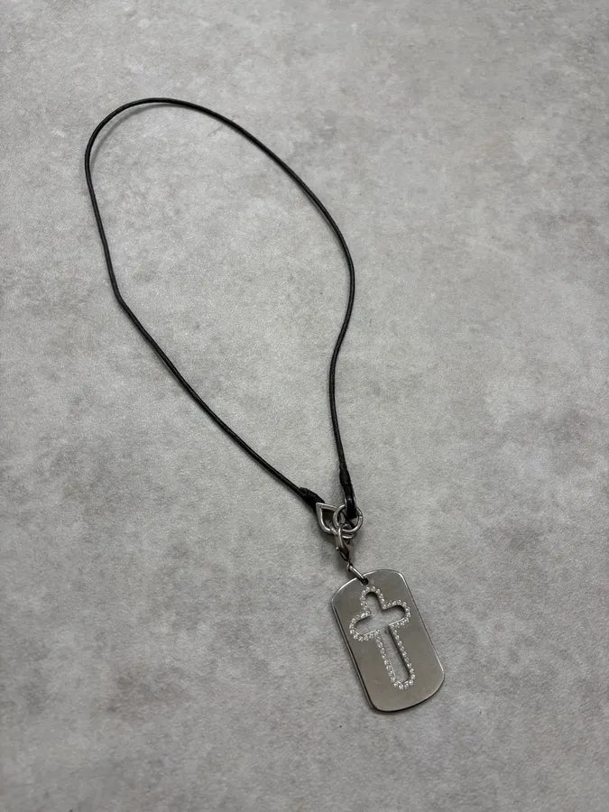AW2005 Dolce & Gabbana Cross Dog Tag Necklace JTzxSut 3