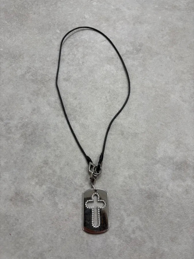 AW2005 Dolce & Gabbana Cross Dog Tag Necklace JTzxSut 2