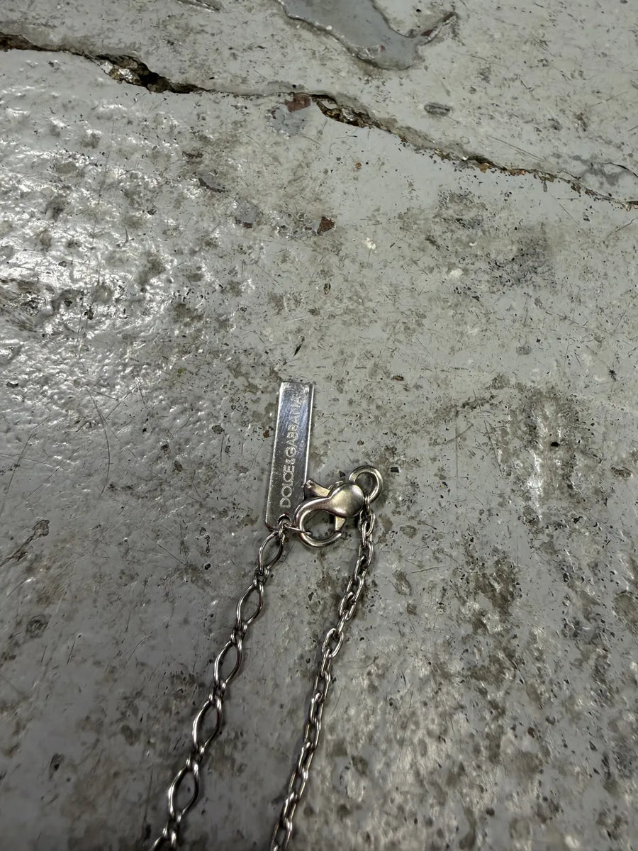 Dolce & Gabbana Cross Grey& Black Embellished Necklace MStrGcy 9