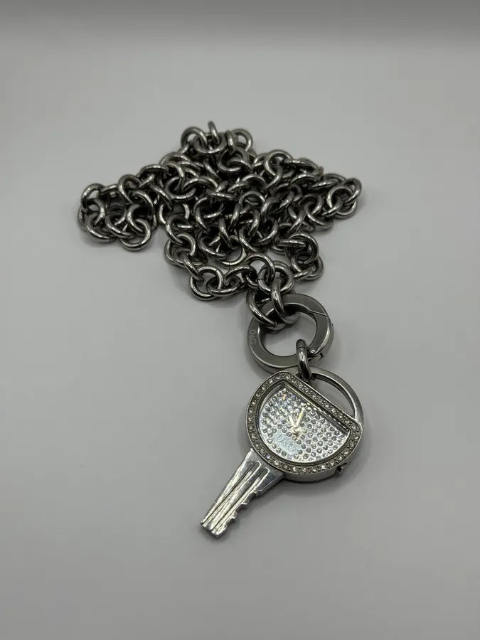 Dolce & Gabbana Crystal Key Watch Necklace (OS) NjhugcP 0
