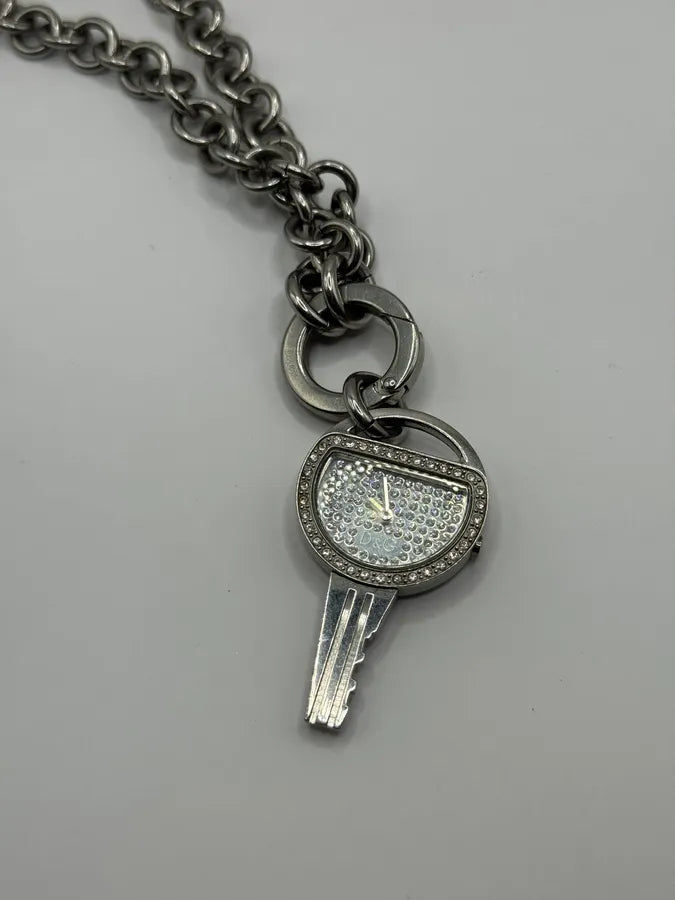 Dolce & Gabbana Crystal Key Watch Necklace (OS) NjhugcP 3