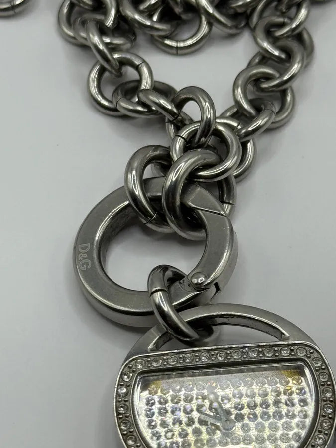 Dolce & Gabbana Crystal Key Watch Necklace (OS) NjhugcP 5