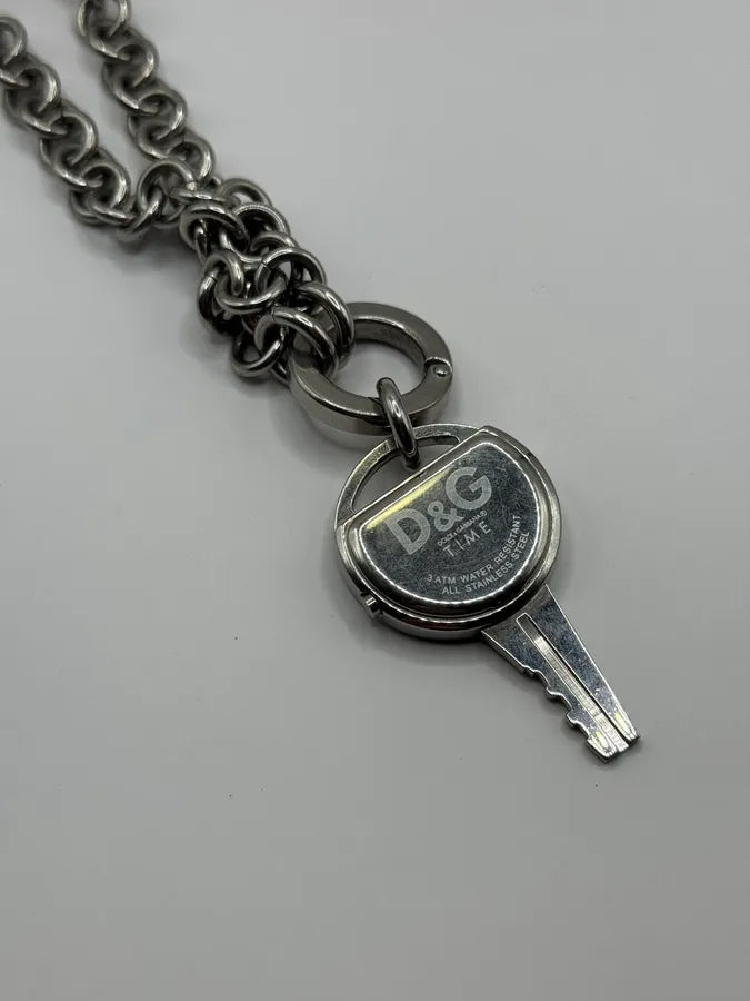 Dolce & Gabbana Crystal Key Watch Necklace (OS) NjhugcP 6