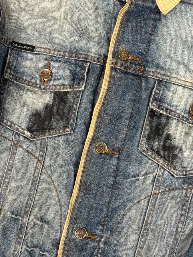 AW2005 Dolce & Gabbana Layered Blue Denim Jacket  ZRiCSXX 8