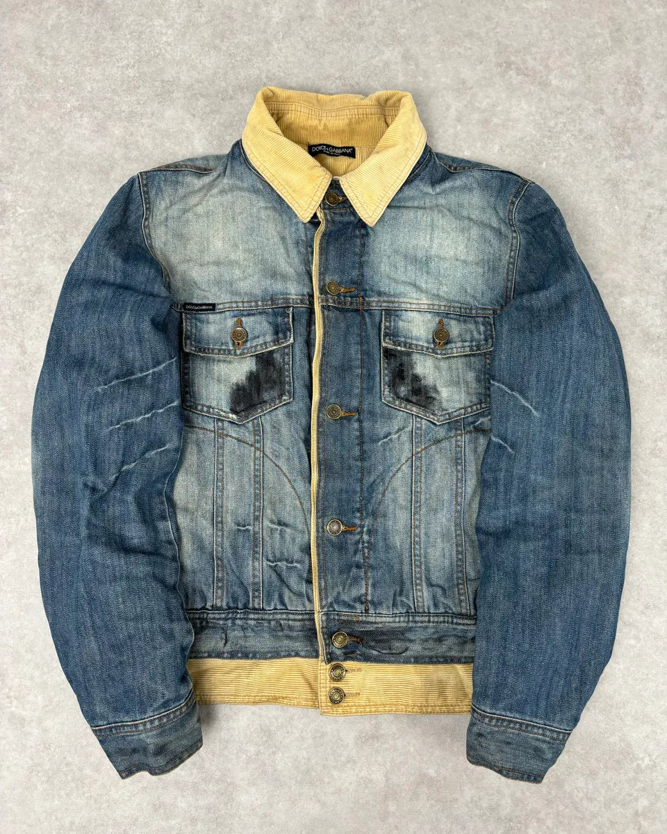 AW2005 Dolce & Gabbana Layered Blue Denim Jacket  ZRiCSXX 0