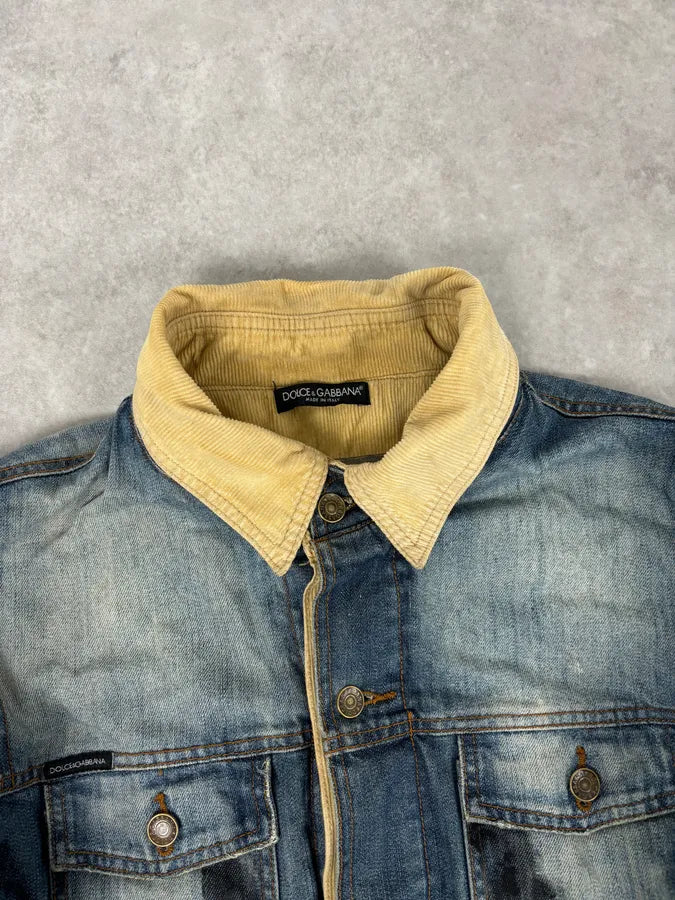 AW2005 Dolce & Gabbana Layered Blue Denim Jacket  ZRiCSXX 3