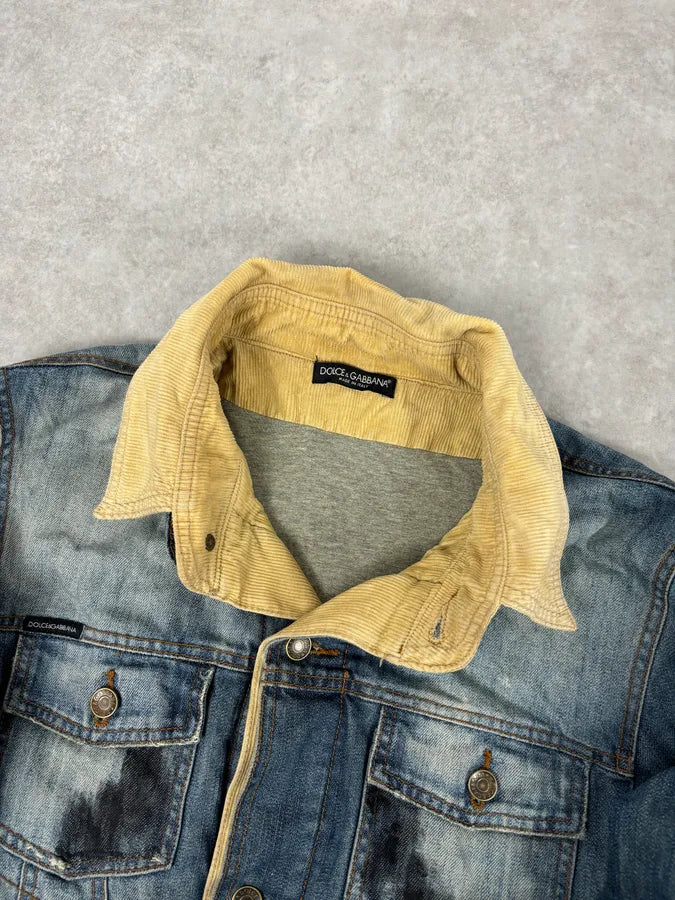 AW2005 Dolce & Gabbana Layered Blue Denim Jacket  ZRiCSXX 7