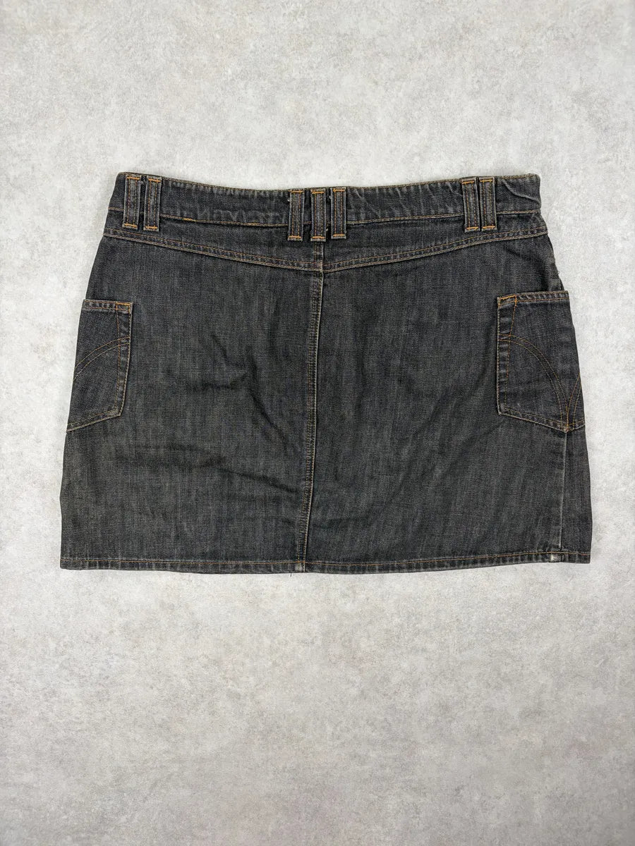 AW2003 Dolce & Gabbana Dark Denim Cargo Skirt zoKwOZF 4