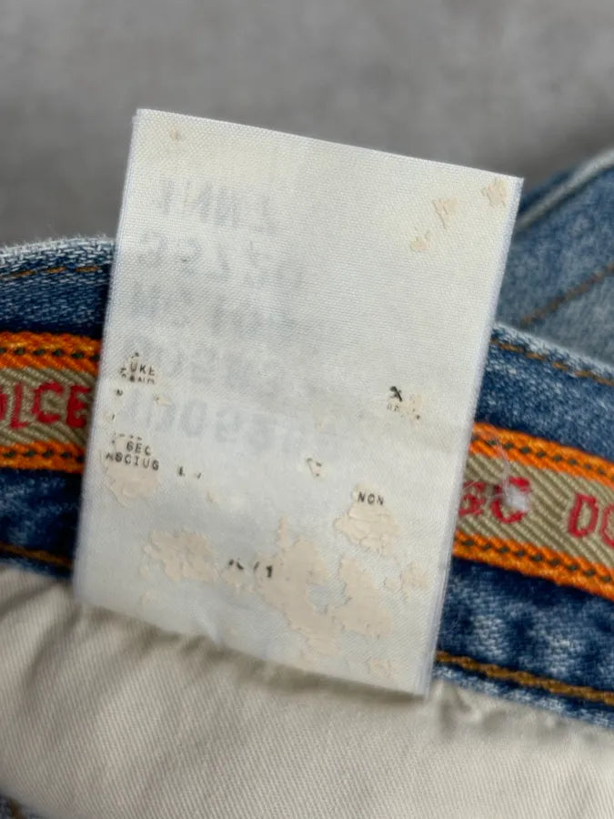 SS2006 Dolce & Gabbana Blue Destroyed Denim Jeans xjJYuxw 12