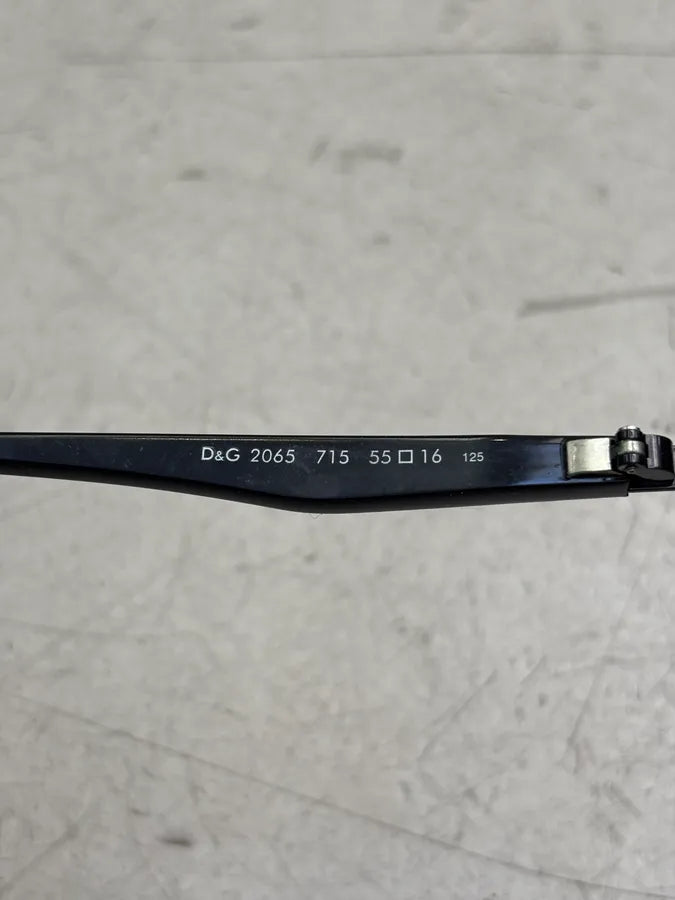 2000s Dolce & Gabbana 2045 Vintage Rimless Black Sunglasses saZTJvK 8