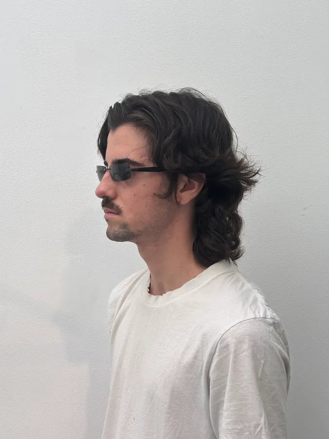 2000s Dolce & Gabbana 2045 Vintage Rimless Black Sunglasses saZTJvK 2