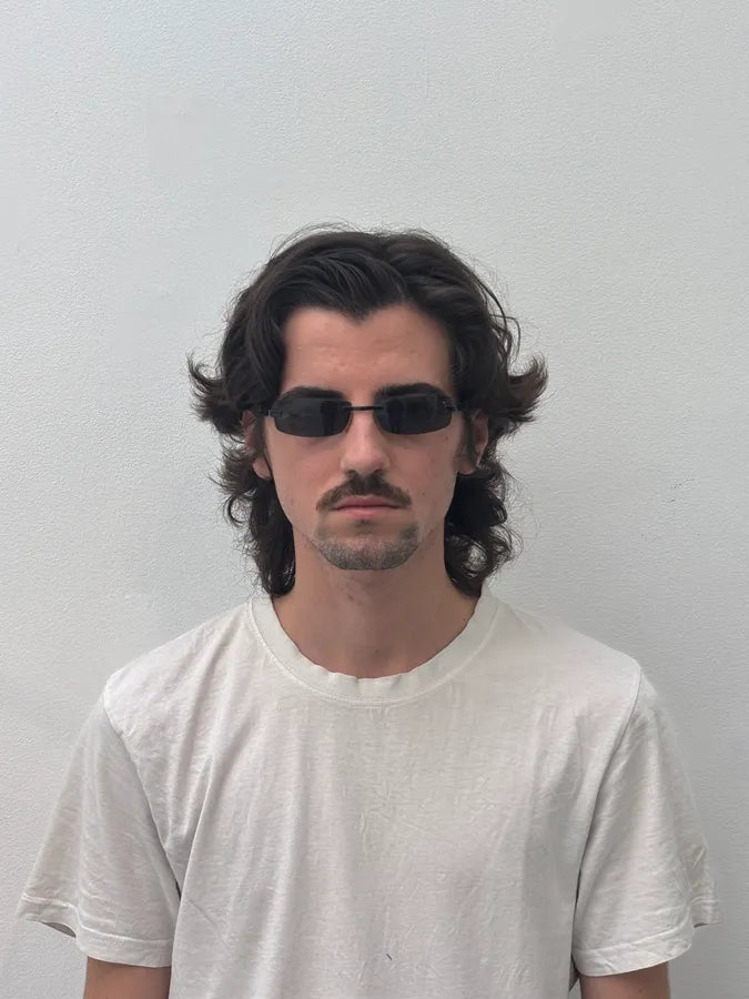 2000s Dolce & Gabbana 2045 Vintage Rimless Black Sunglasses saZTJvK 1