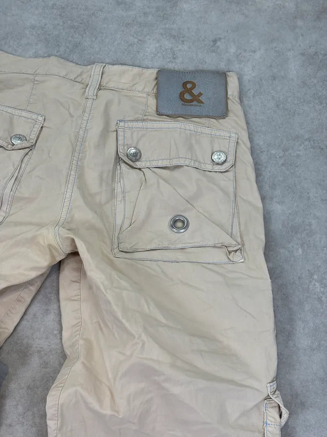 2000s Dolce & Gabbana Beige Utility Cargo Pants kvPPZxN 7