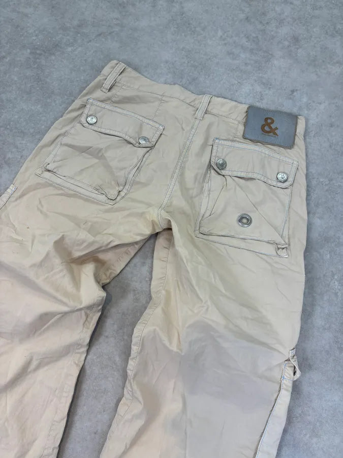 2000s Dolce & Gabbana Beige Utility Cargo Pants kvPPZxN 6