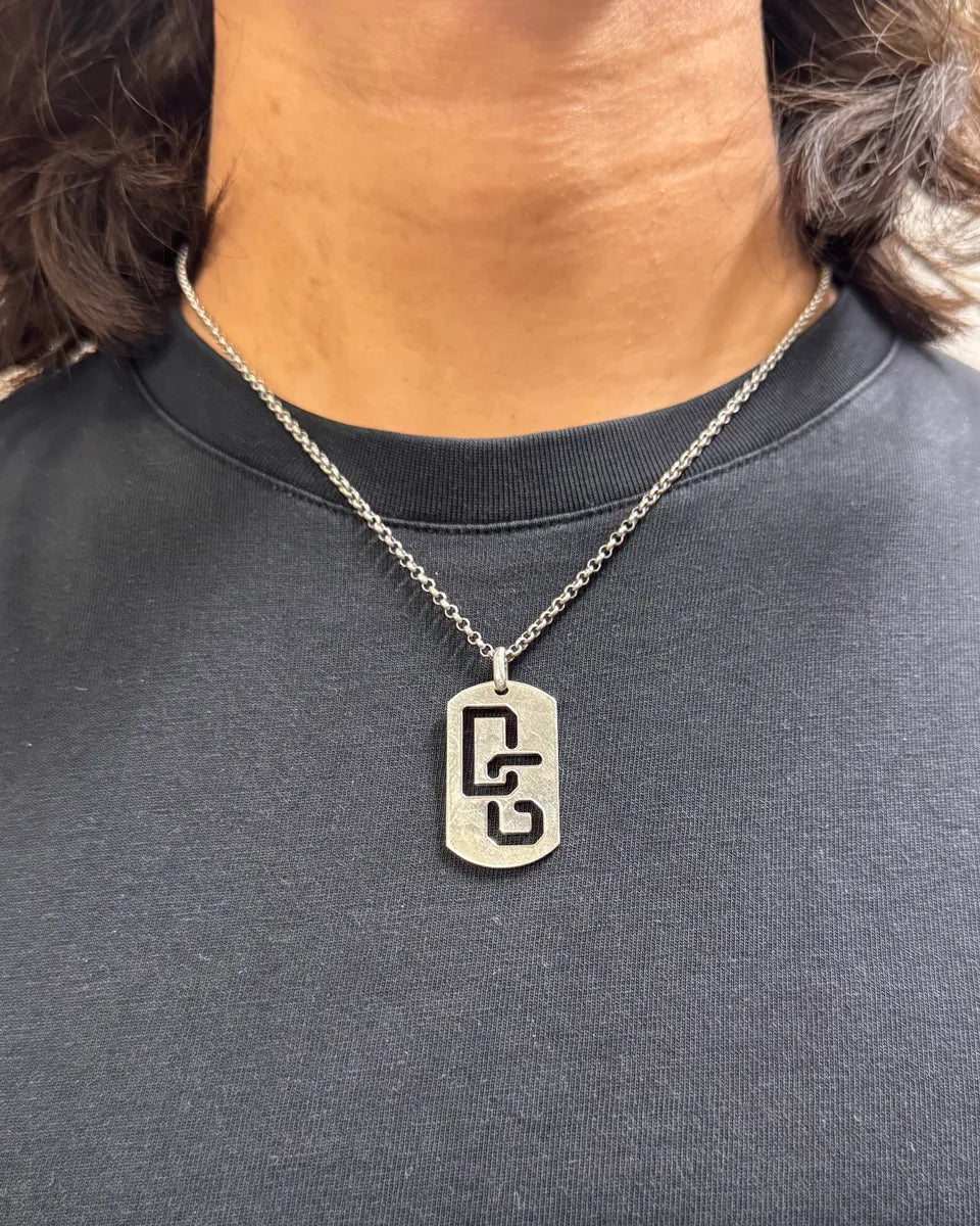 Dolce & Gabbana DG Dog Tag 925 Silver Necklace (OS) GJXNDvc 0