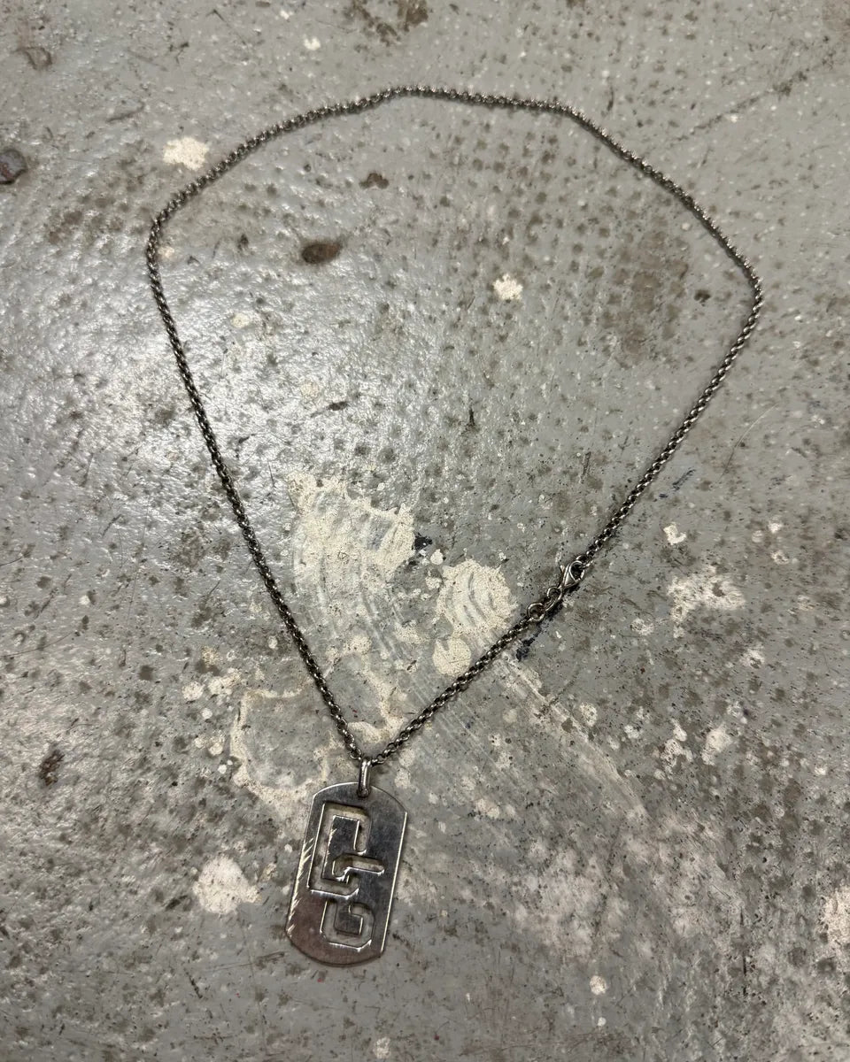 Dolce & Gabbana DG Dog Tag 925 Silver Necklace (OS) GJXNDvc 1