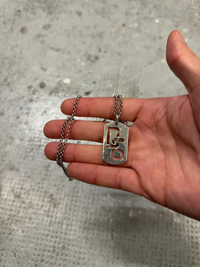 Dolce & Gabbana DG Dog Tag 925 Silver Necklace (OS) GJXNDvc 7