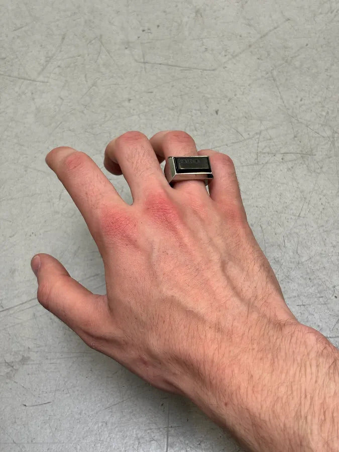 2000s Dolce & Gabbana Signet Black Ring dvdBTXa 1