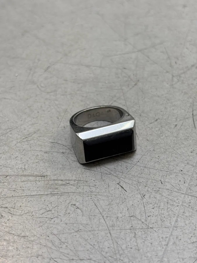 2000s Dolce & Gabbana Signet Black Ring dvdBTXa 4