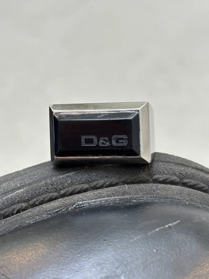 2000s Dolce & Gabbana Signet Black Ring dvdBTXa 0