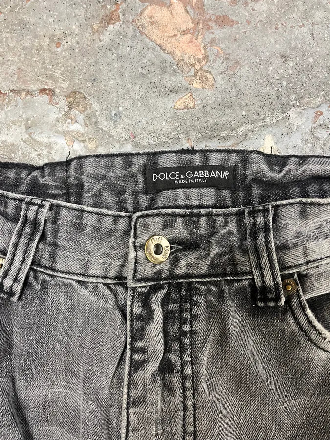 Dolce & Gabbana Distressed Grey Denim Jeans (M) 6