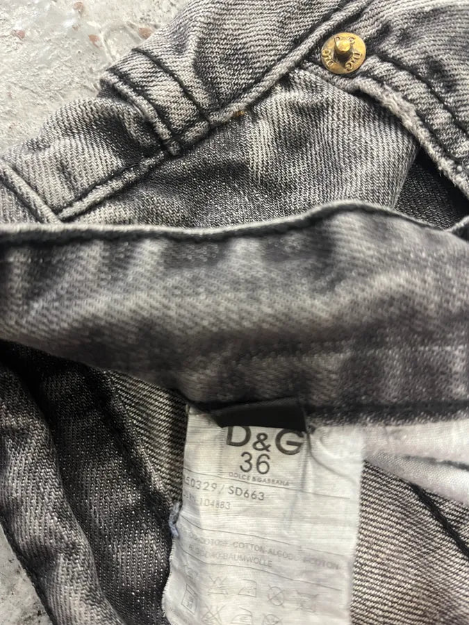 Dolce & Gabbana Distressed Grey Denim Jeans (M) 9