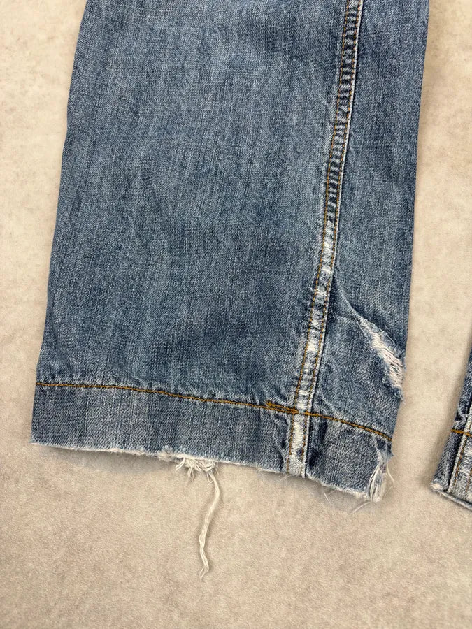 2000s Dolce & Gabbana Distressed Light Wash Blue Jeans dFBgKNP 11