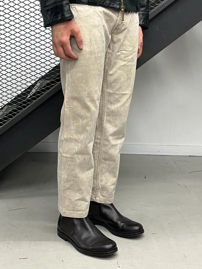 AW2004 Dolce & Gabbana Faded Beige Multi-Pocket Jeans jQhhyaW 2