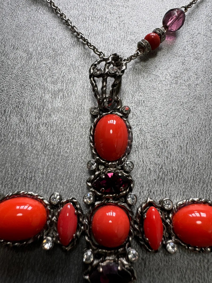 Dolce & Gabbana Fantasy Red Cross Pendant Necklace UYFPxFz 3
