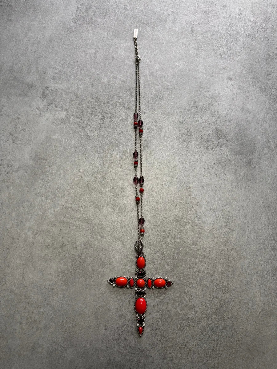 Dolce & Gabbana Fantasy Red Cross Pendant Necklace UYFPxFz 5