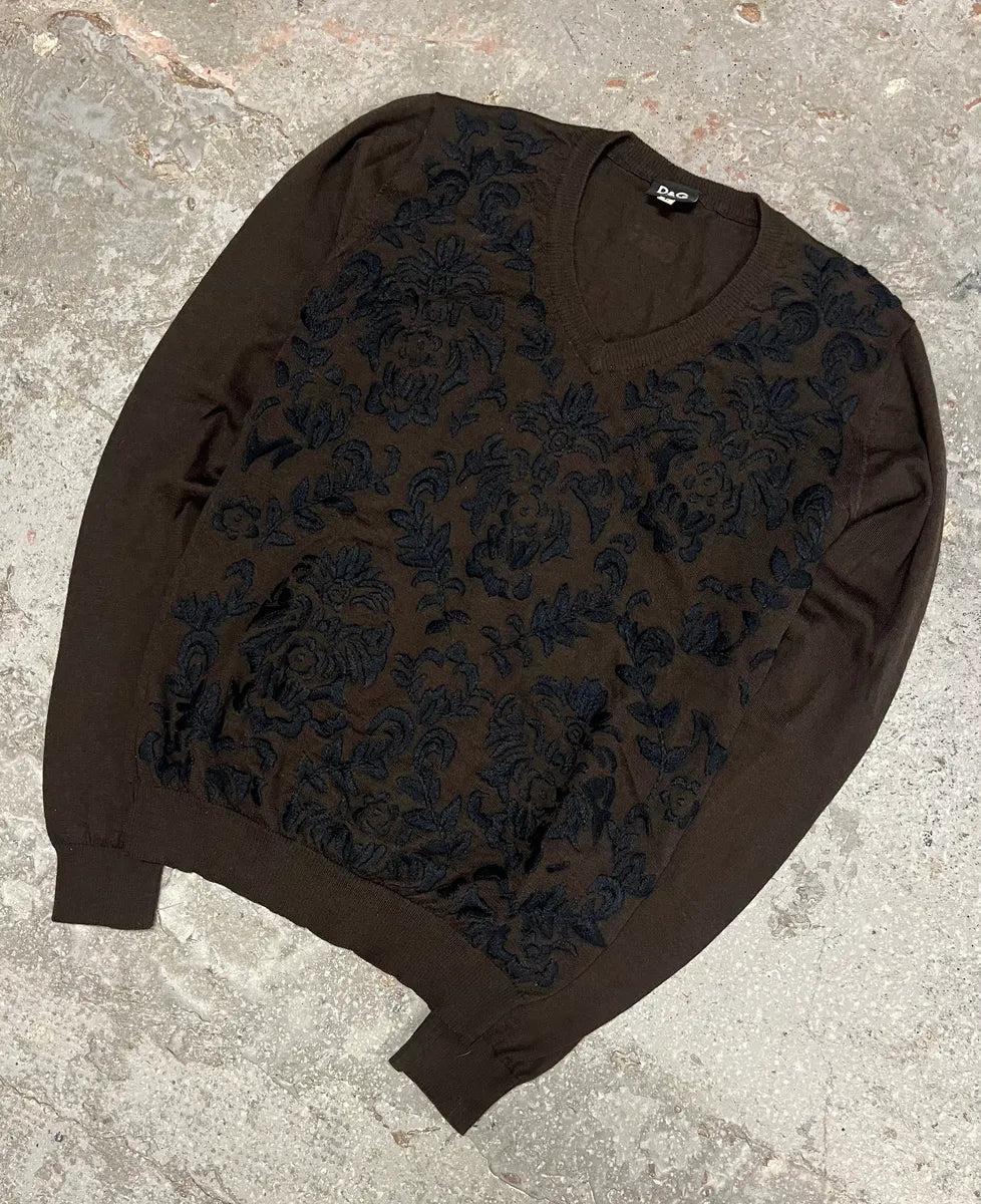 Dolce & Gabbana Floral Ornament Sweater (M) yBUgTVa 1