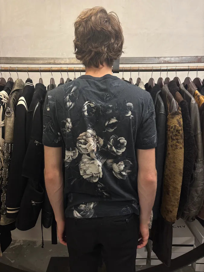 Dolce & Gabbana Flowers Print Grey Tee (S) zcgCYxT 2