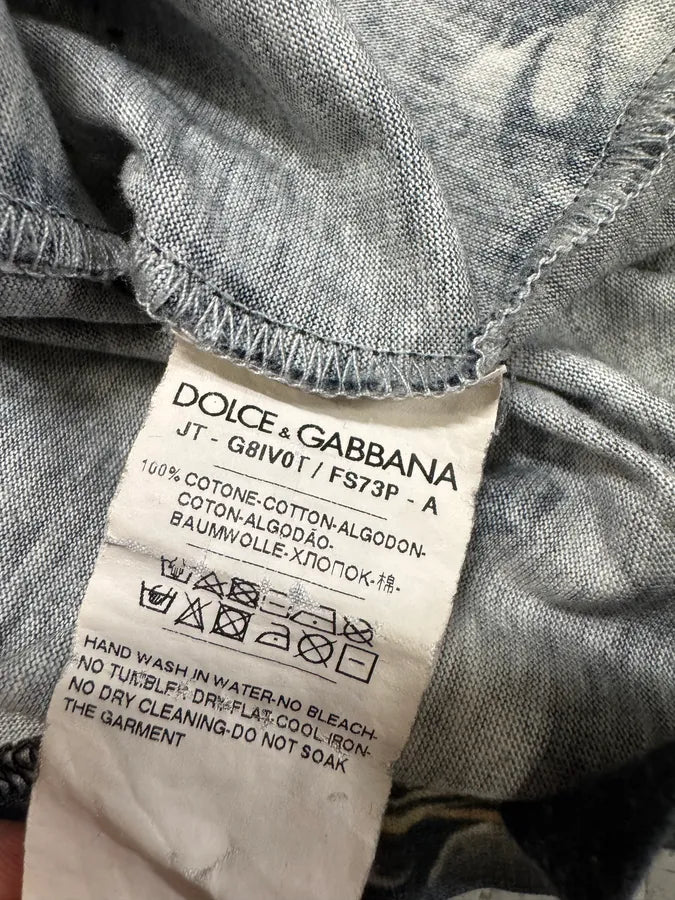 Dolce & Gabbana Flowers Print Grey Tee (S) zcgCYxT 8