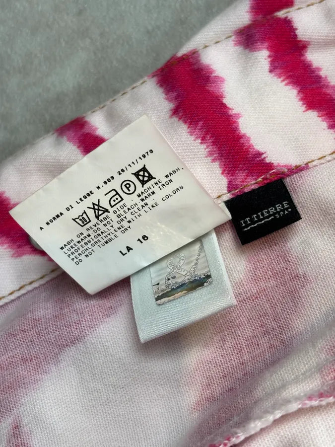 2000s Dolce & Gabbana Fuchsia Cotton Zebra Striped Denim Jacket gExsTLW 9