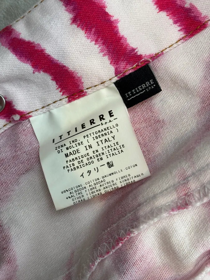 2000s Dolce & Gabbana Fuchsia Cotton Zebra Striped Denim Jacket gExsTLW 10